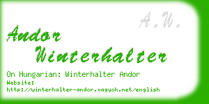 andor winterhalter business card